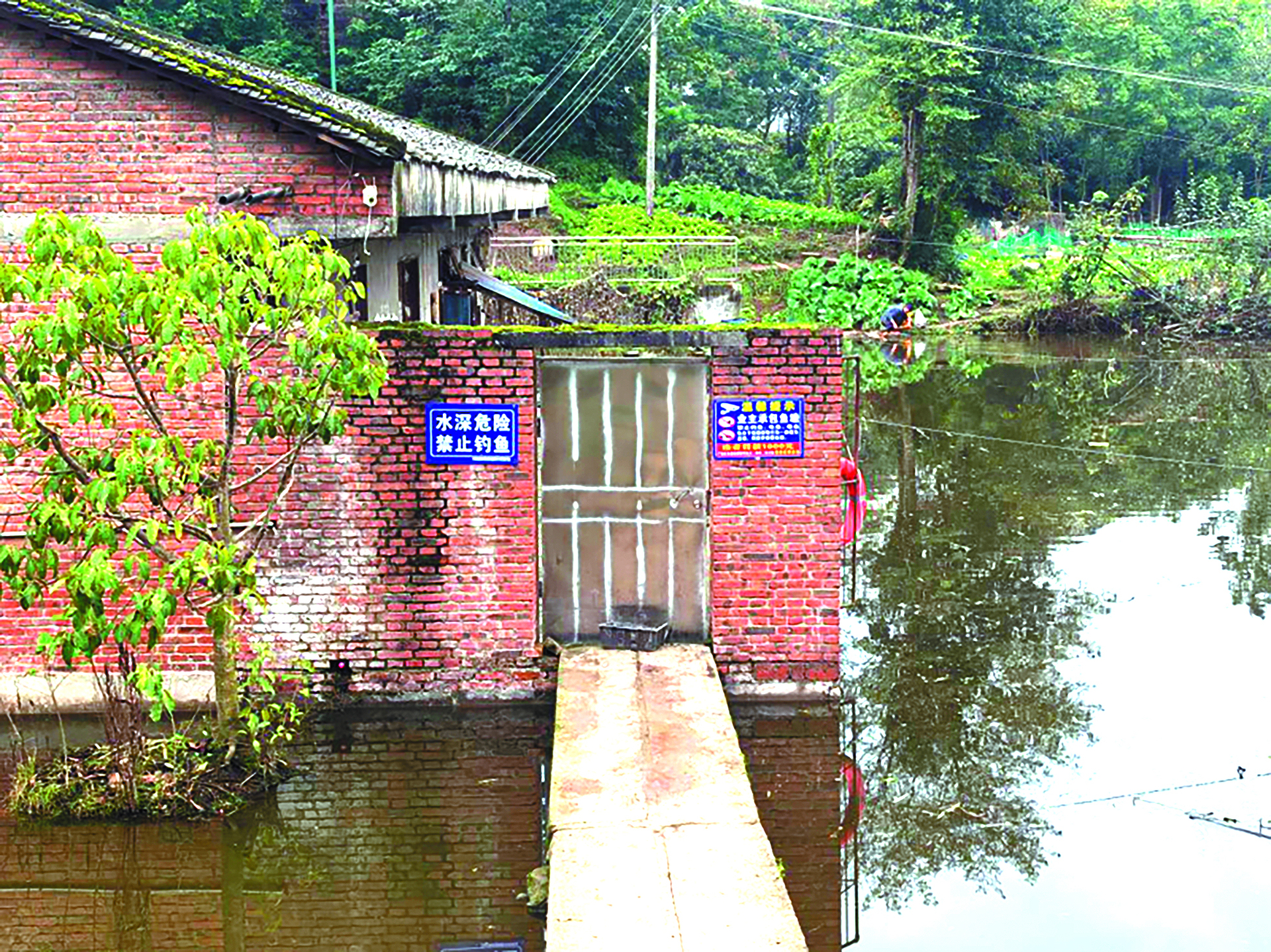 惠民湖周边设置警示标识